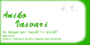 aniko vasvari business card